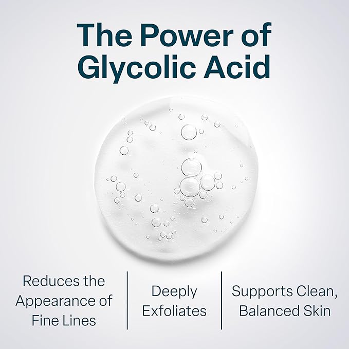 QRxLabs Glycolic Acid Pads - 10% Glycolic Acid Exfoliating Pads - Rinse-Free Face Peel - Antioxidant Chemical Exfoliant with Vitamins B5, C & E, Green Tea Extract - 50 Count, Mint & Eucalyptus