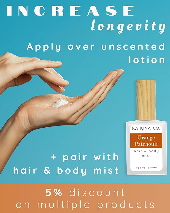 Orange Patchouli Delicious Natural Pure Essential and Fragrance Oil Perfume Roll On with Organic Jojoba Oil, Eau de Toilette, Alcohol Free, Small-Batch, Made in California