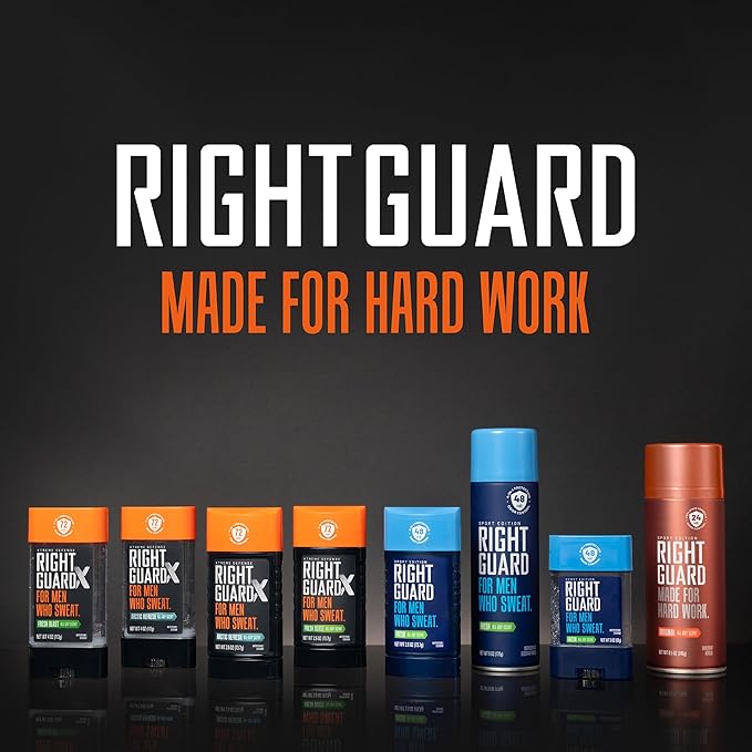 Right Guard Sport Original Scent Deodorant Spray - Aluminum Free Protection Spray Deodorant For Men, Blocks Sweat, 24-Hour Odor Protection, Anti-Stain, & Long-Lasting, 8.5 oz (3 Pack)