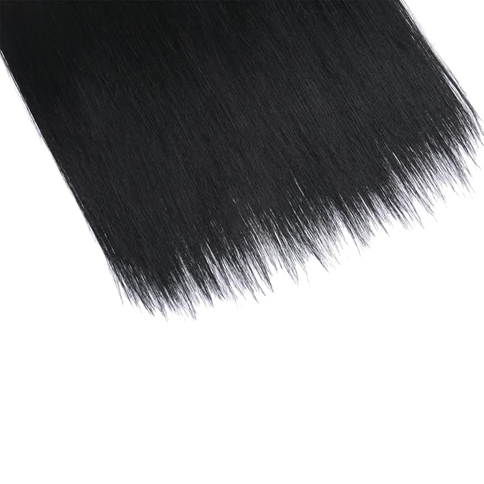 S-noilite 26" Straight Curly 3/4 Full Head One Piece 5clips Clip in Hair Extensions Long Poplar Style for Women Natural Black Hair Piece (26" - Straight, dark black)