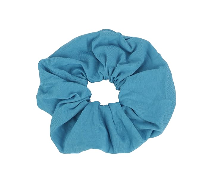 Motique Accessories Jumbo Cotton Scrunchie - Blue