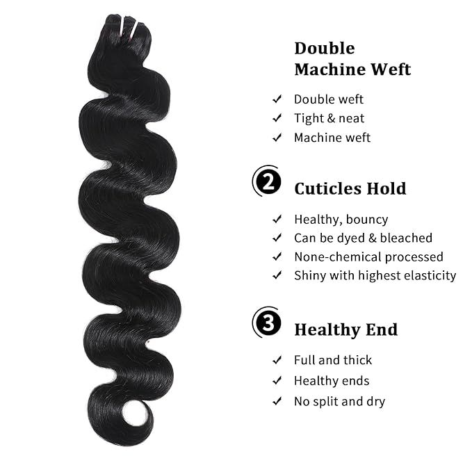 15A Raw Indian Human Hair Bundles Body Wave Bundles Human Hair,Triple Lifespan Virgin Remy Hair,No Tangle Shedding,Keep Texture Silky Soft After Multiple Washes (1 Bundle Natural Black, 26 inch)