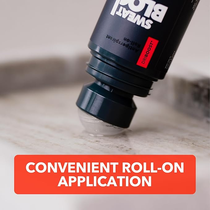 SweatBlock Maximum Strength Roll-On Antiperspirant for Men and Women 1.2 FL OZ Hyperhidrosis and Odor Control Formula Blocks Excessive Sweat for Days Per Application Dermatologist Recommended Solution