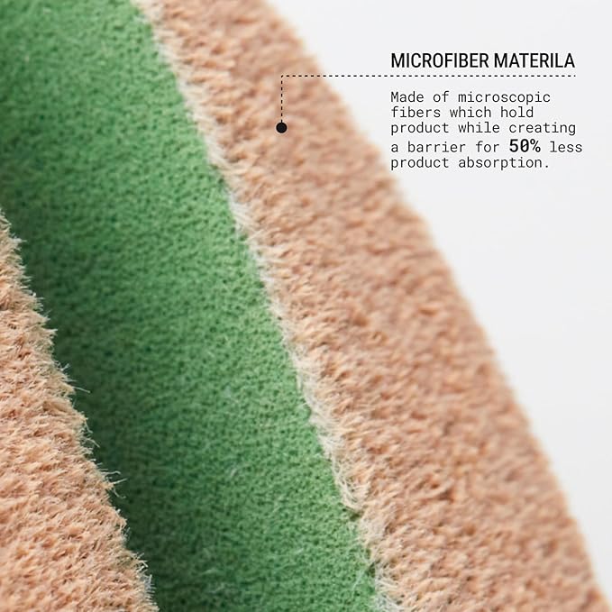 JUNO & Co. Microfiber Makeup Sponge, Dual Layer Technology for Full Coverage Flawless Makeup Blender for Foundation, Powder and Cream (Bamboo Style and Green Color)