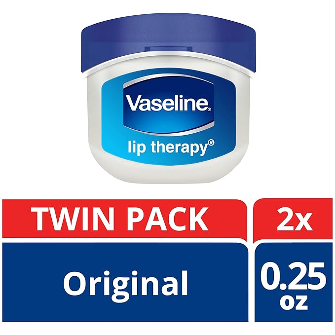 Vaseline Lip Therapy Original Mini Counter Display 2-Packs (48 Jars) – Bulk Lip Balm, Moisturizer for Soft, Smooth & Glossy Lips, 0.25 Oz Ea