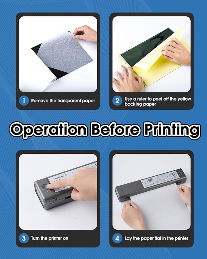 Phomemo Tattoo Stencil Printer, M08F Wireless Thermal Tattoo Printer with 10pcs Transfer Paper, Compatible with Phone/Tablet/PC, Tattoo Supplies for Tattoo Artists & Beginners, Grey