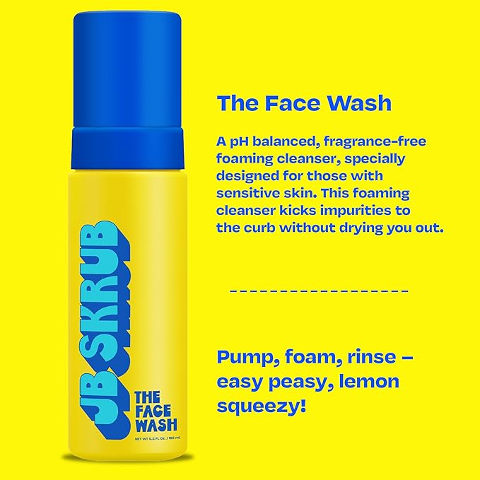 JB SKRUB Body Spray, Body Wash, and Face Wash for Teen Boys, Tweens, and Kids - Refreshing Body Care Trio - Banish Funk, Revitalize, Radiate Confidence