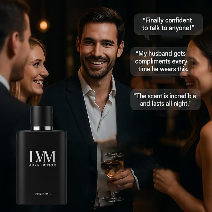 50ML Lvm Aura for Men, Pheromone Cologne for Men, Enhance Social Attraction & Confidence, Fresh, Woody Fragrance and Long-Lasting for All Occasions (1PCS)