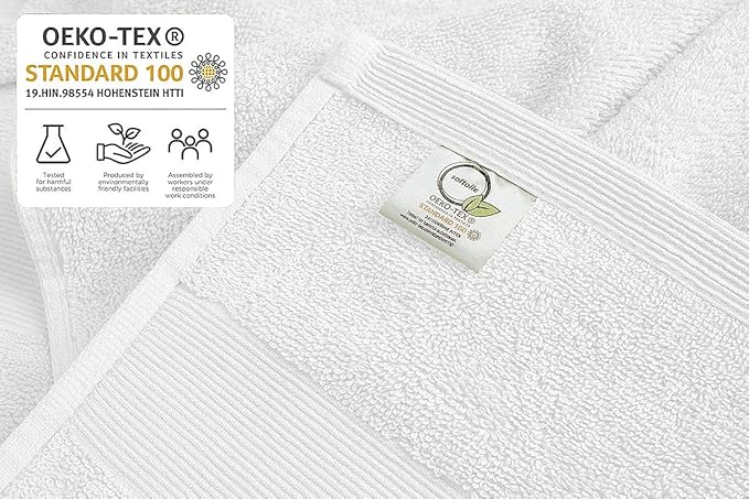 Softolle Luxury Bath Towels Set of 4 (27” x 54”) | Towels for Bathroom | Super Soft | Highly Absorbent Towels for Home, Spa, Gym (White)