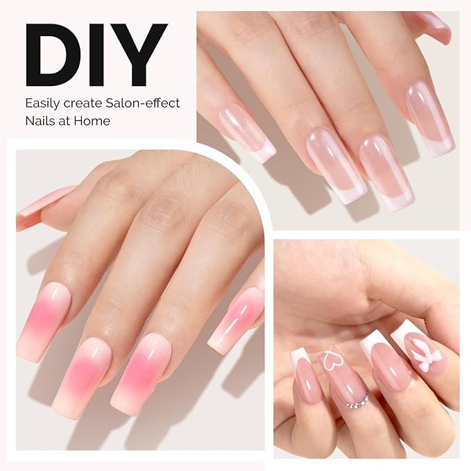 MelodySusie Medium Square X Nail Tips - 300Pcs 15Sizes Clear Acrylic, Half Matte Full Cover Press on Nails for DIY Extension & Salon Use, Pre-Shaped for Long-Lasting Manicure