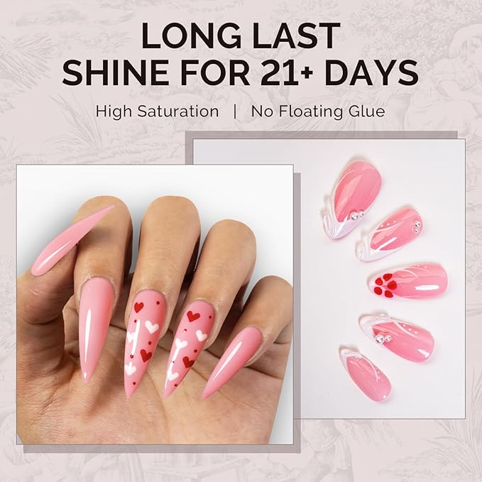 MelodySusie Pink Gel Nail Polish,0.5fl oz Nails Soak Off UV LED Pastel Pink Gel Polish Gift for Women Nail Art Manicure Salon DIY Nail Design Decoration at Home-1753