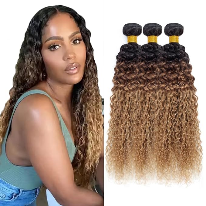 Blonde 27 Bundle t1b427 Water Wave Bundles Ombre Blonde Bundle Brazilian Virgin Hair 32 32 32 Inch Three Tone Human Hair 3 Bundles