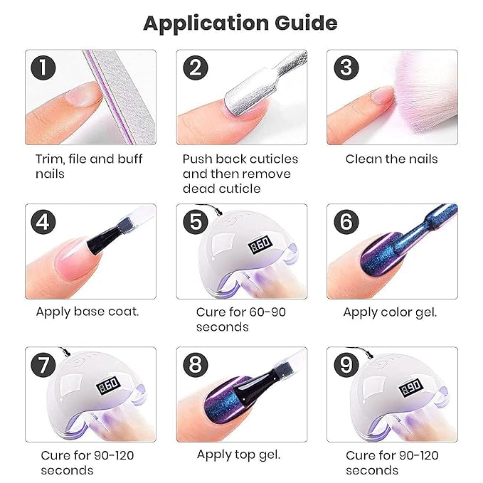 RARJSM Chameleon Gel Nail Polish Dark Blue to Purple Multichrome Color Changing Holographic Glitter Gel Polish Curing Requires Sparkle Shimmer Nail Gel Varnish Soak Off DIY at Home Salon 15ml
