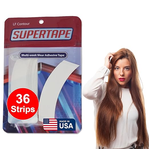SUPERTAPE Contour LF Lace Tape for Wigs Waterproof, Double Sided Hair Tape, Lace Front Wig Tape Double Sided Ultra Strong Hold, Double Sided Hair Tape Adhesive for Hairpieces – 36 Contours