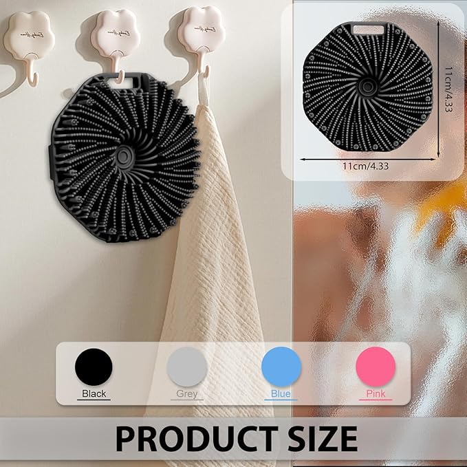 Silicone Body Scrubber, Exfoliating Body Scrubber for Sensitive Skin, Silicone Body Scrubber Shower Brush, Silicone Body Brush for Showering (Blue, 1Pcs)