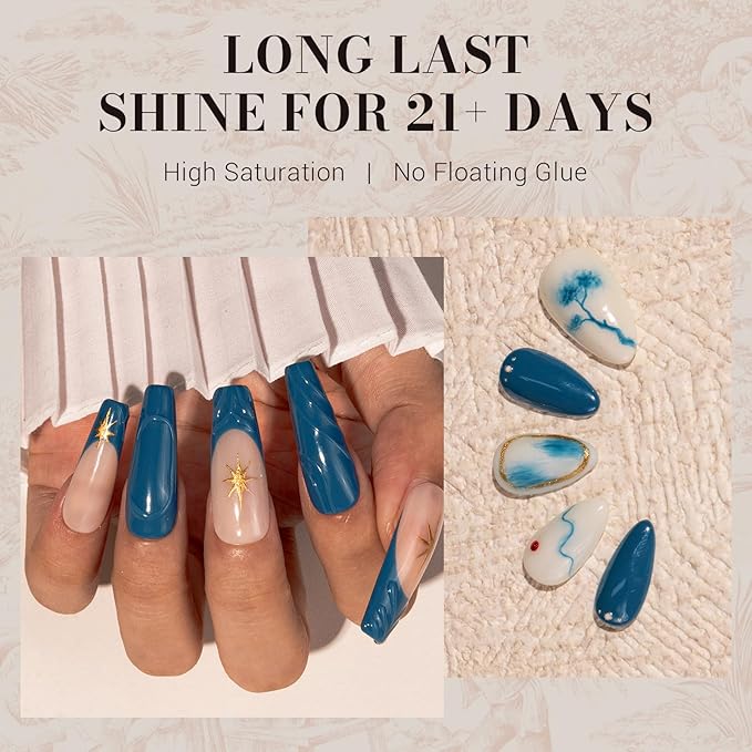 MelodySusie Blue Gel Nail Polish,0.5fl oz Nails Soak Off UV LED Dark Blue Gel Polish Gift for Women Nail Art Manicure Salon DIY Nail Design Decoration at Home-416-A2106
