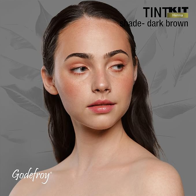 Godefroy Powered by Henna - Tint Kit 4 Applications | Dark Brown | Spot Hair Color Powered by Natural Henna
