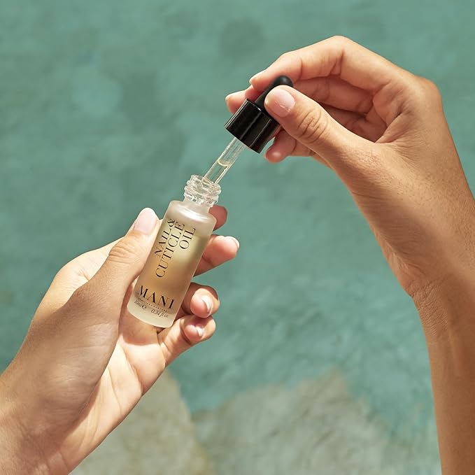 Mani Nail and Cuticle Oil - Nail Growth Oil Enriched with Almond, Macadamia, Hemp, and Jojoba - Cuticle Care Protects and Strengthens - 0.34 oz