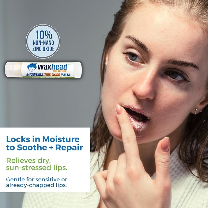 Waxhead Zinc Oxide Lip Balm – SPF Mineral Lip Sunscreen Chapstick for Kids and Adults, Non Nano Zinc Lip Balm for Sensitive Skin, Reef Safe (Mint 4 Pack)