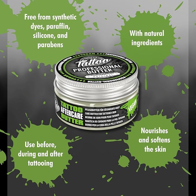 Aftercare Butter – Vegan Tattoo Care Balm for Moisturized & Nourished Skin – 3.38 oz