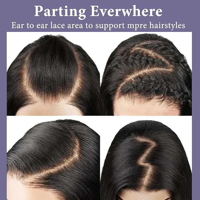 13x6 Lace Front Wigs Human Hair Pre Plucked 200% Density Body Wave HD Transparent Lace Frontal Wigs For Women Natural Color Glueless Wigs with Baby Hair 26 Inch