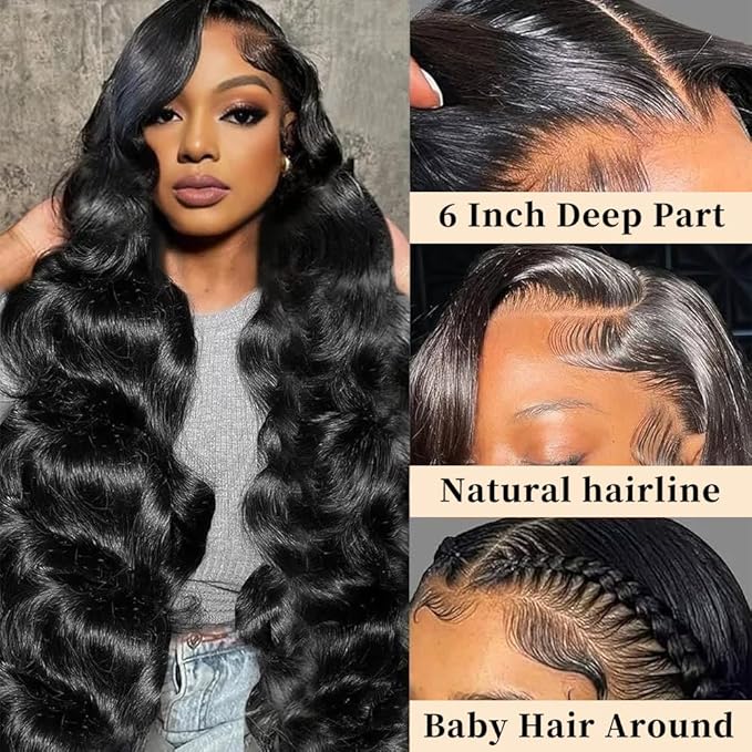 24 Inch 13x6 Lace Front Wigs Human Hair 260 Density HD Body Wave Pre Plucked With Baby Hair Glueless Wig Lace Frontal Wigs for Women