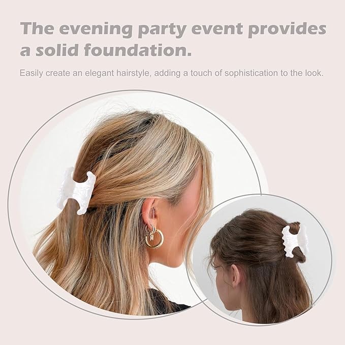 4 Pack Premium durable acetate butterfly hair clips, Medium Size Acetate Hair Claw Clips with Secure Hold,Perfect for Updos (2.76 x 1.66 in)