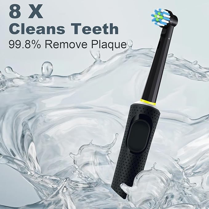 Replacement Toothbrush Heads Compatible with Oral B Braun Pro 1000/Genius X/Smart 1500, Brush Heads Refill Compatible with Oral B for Teeth and Gums Care (12 Black)
