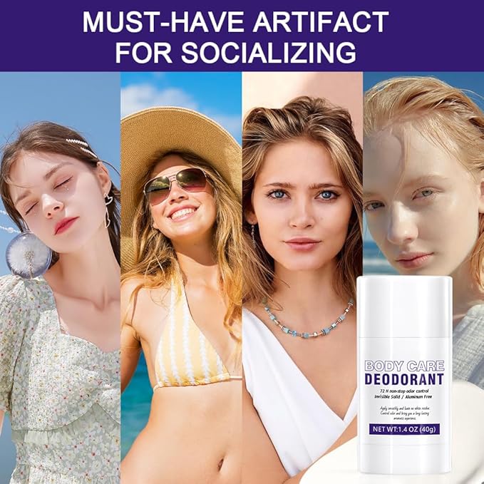 Aluminum Free Deodorant Stick for Women,Fruit Scents Women Solid Stick Natural Deodorants,All Day Odor Control Full Body Deodorant,Smooth Solid Armpit Deodorants Sticks (1.4 Oz, Grape)