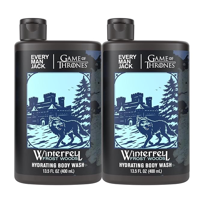 Every Man Jack Game of Thrones Collectors Body Wash - Winterfell - Frost Woods Scent - 13.5 oz (Pack of 2)