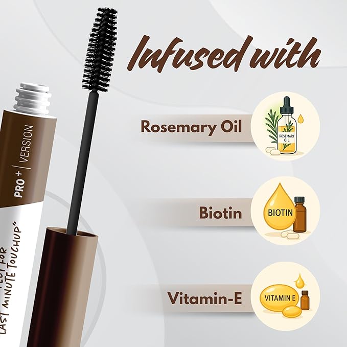 SLICKUP Hair Touch Up Stick Temporary Color, Gray Hair Coverage, Hair Colour Stick, White Hair Coverage, Hair Mascara, Beard & Root Touch Up (Brown)