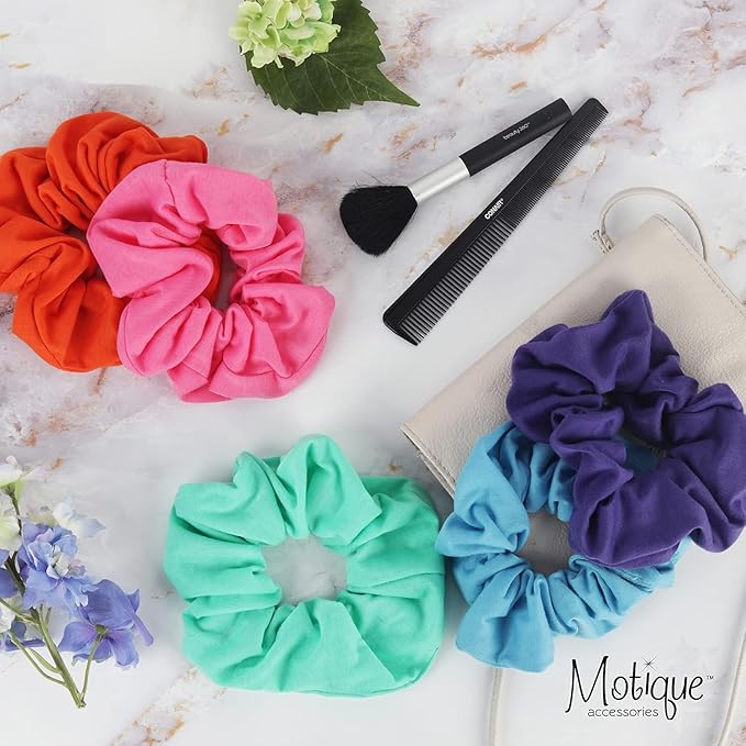 Jumbo Cotton Scrunchie Hair Tie (Bubble Gum)
