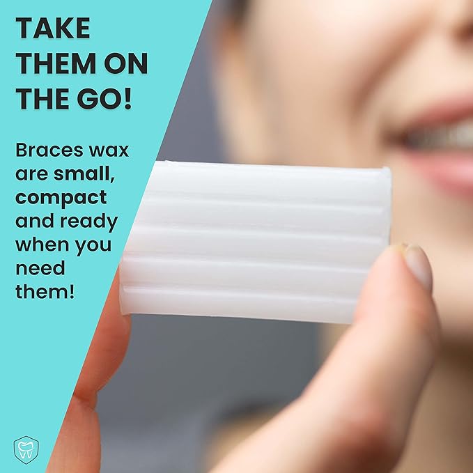 Braces Wax, 50 Orthodontic Strips & Cases (Mint) - 10 Pack, Premium Food Grade Wax for Aligners. Fresh Knight.