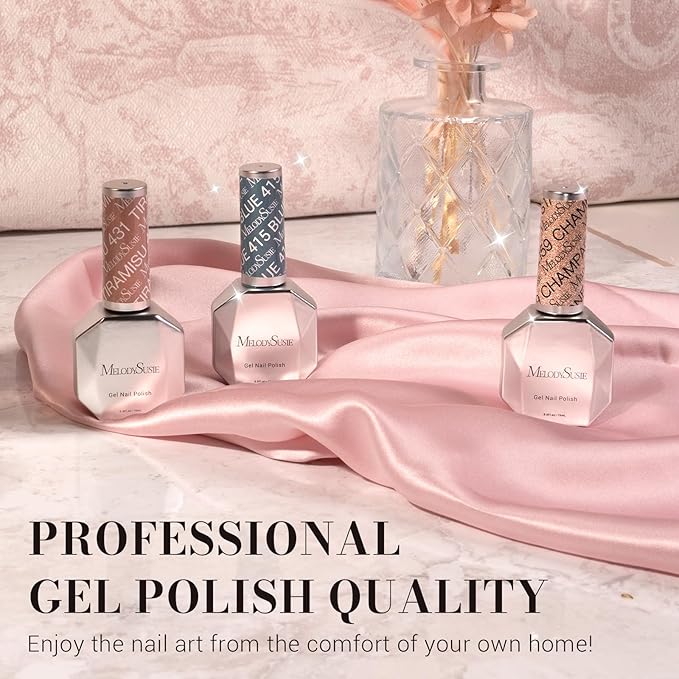 MelodySusie Light Pink Gel Nail Polish,0.5fl oz Nails Soak Off UV LED Bright Pink Gel Polish Gift for Women Nail Art Manicure Salon DIY Nail Design Decoration at Home-1646