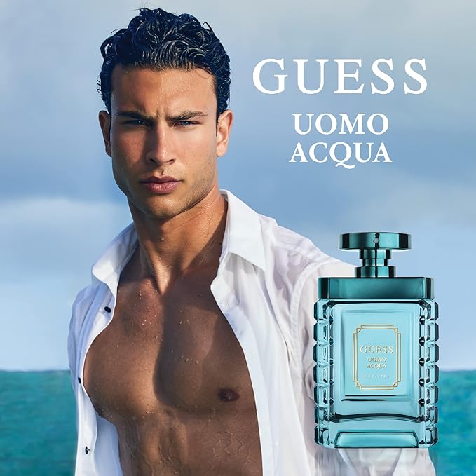 Guess Uomo Acqua Eau de Toilette Cologne Spray For Men, 1.7 Fl. Oz.