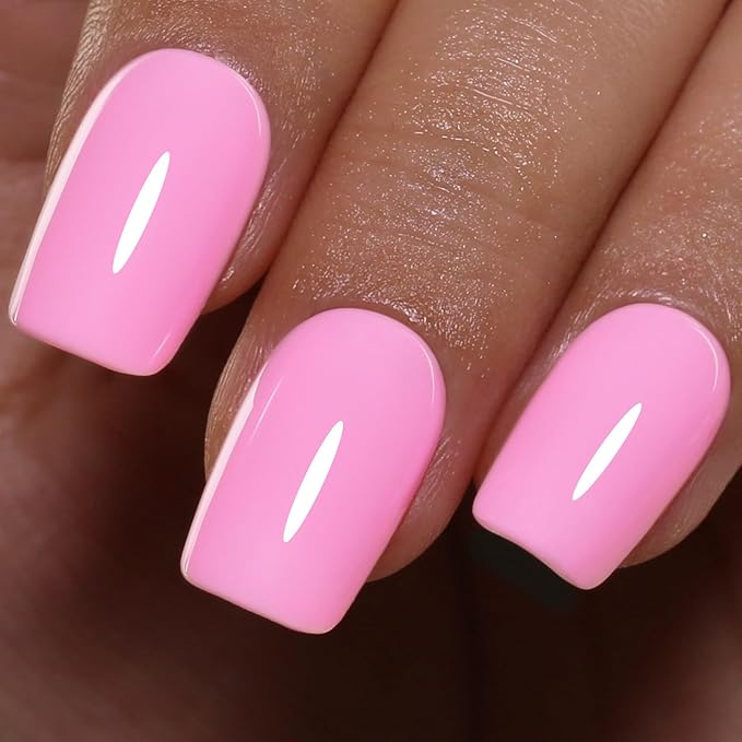 Imtiti Baby Pink Gel Nail Polish, 1Pcs Pink Soak Off UV LED Gel Polish, Long Lasting, Nail Art Manicure Salon DIY at Home for Spring and Summer (0.34 Fl Oz-989)