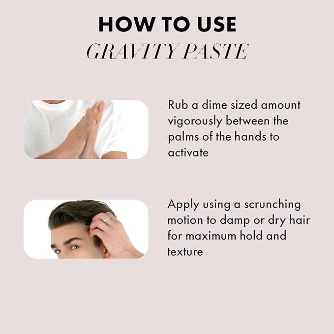 Hanz de Fuko Gravity Paste – Premium Men’s Hair Styling Paste for a High Hold, Medium Shine Finish – Super-Grip Technology for Any Hairstyle Imaginable, Works for All Hair Types – 2 oz, Travel Size