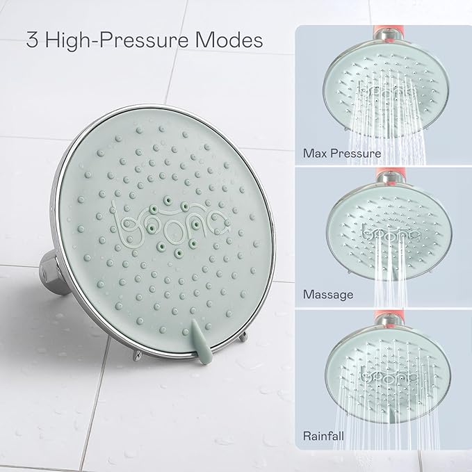 BOONA - The Original Tandem Shower | As Seen On Shark Tank | Double Shower Head for Couples, High Pressure Dual Shower Heads (One Showerhead, Retro Miami)