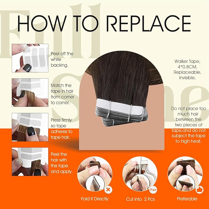 Full Shine Balayage Tape in Hair Extensions Color 2 Darkest Brown Ombre 8 Ash Brown And 2 Remy Double Sided Tape in Extensions 16Inch Invisible Skin Weft Natural Straight 50Gram 20Pcs