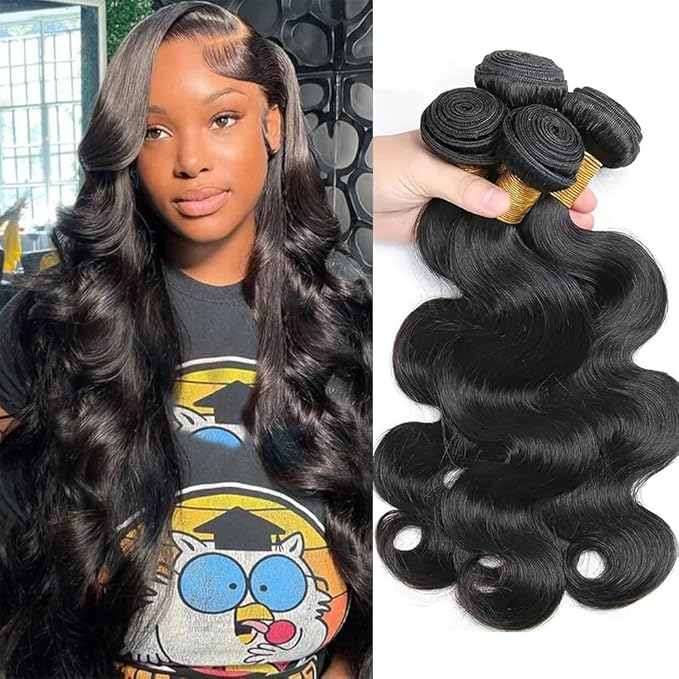Body Wave Bundles Human Hair 24 26 28 30 Inch 4 Package 12A Brazilian Hair Bundles For Women