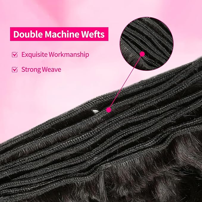 Water Wave Human Hair Bundles 20 22 24 Inch 12A Deerp Curly Bundles Human Hair 100% Unprocessed Wet and Wavy Bundles Human Hair Extensions Natural Black
