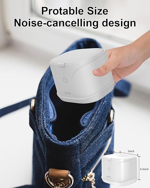 BCOM Retainer Cleaner,Jewelry CleanerUltrasonic Machine 46kHz, Jewelry&Retainer Cleaner 2-in-1 Professional Portable Dental Jewelry Pod Deep Cleaning forJewelry,Retainer, Mouth Guard, Ring Xmas Gift