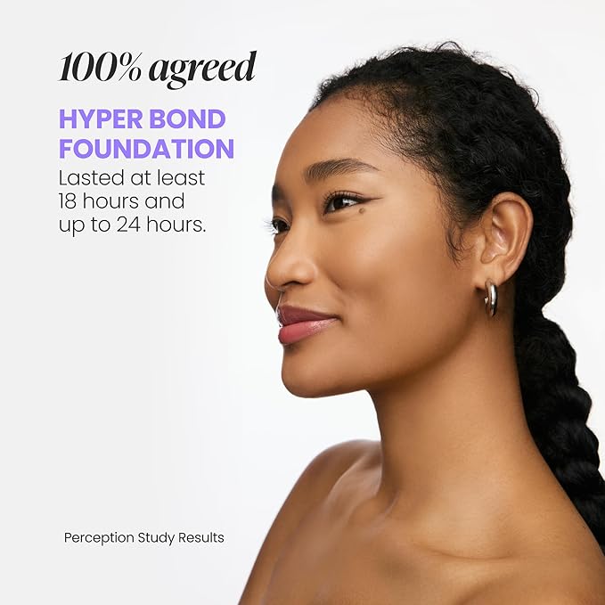 Wonderskin Hyper Bond All-Day Stay Serum Foundation – Waterproof, Transfer-Proof, 24HR Longwear Face Makeup with Niacinamide & Hyaluronic Acid – Lightweight, Natural Finish (Afterglow)