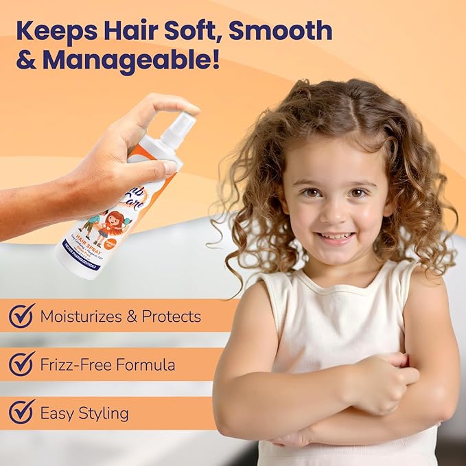 Dr. Fischer Hair Detangler Spray, Kids Hair Detangler, No need to rinse, Removes knots easily, Twin Pack (2 Bottles)