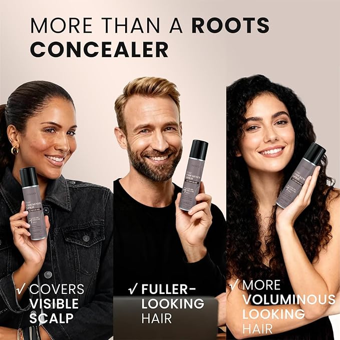 VOLLUCK Hair Colored & Thickening Spray Dark Brown,Temporary Coloring Hair Thickener for Root Touch Up Spray, Grey Coverage Root Concealer for Women & Men, | Volumizing & Thickening |