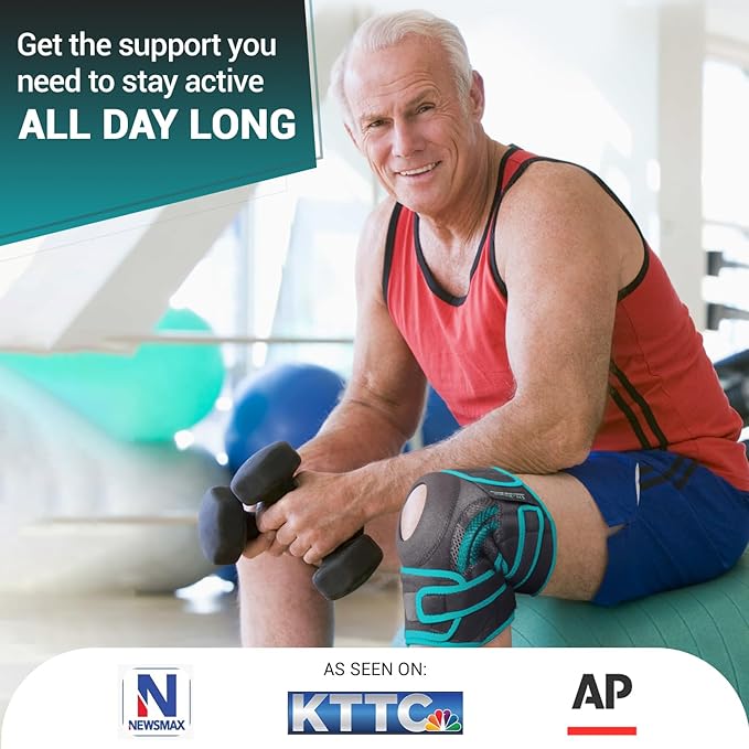 DR. BRACE ELITE Knee Brace with Side Stabilizers & Patella Gel Pads for Maximum Knee Pain Support and fast recovery for men and women-Please Check How To Size Video (Earth, X-Large)