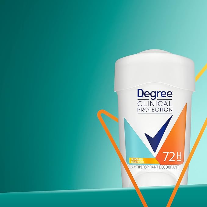 Degree Clinical Protection Antiperspirant Deodorant 72-Hour Sweat & Odor Protection Summer Strength Antiperspirant for Women 1.7 oz