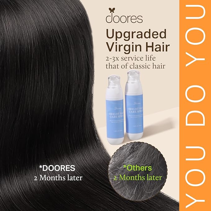 DOORES I Tip Human Hair Extensions - 22 Inch Natural Black, 100s 100g, Cold Fusion Remy Hair