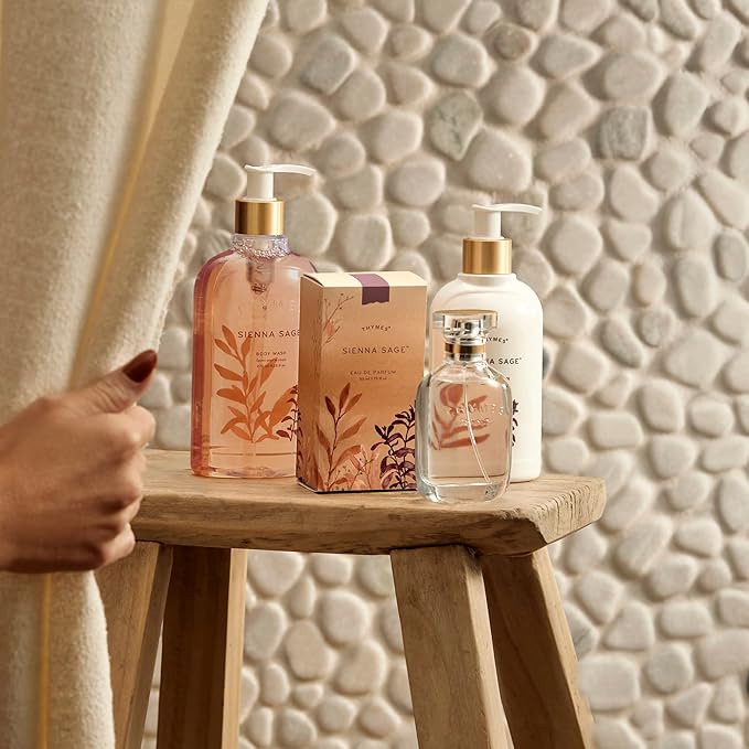 Thymes Sienna Sage Hand Lotion - Hand Moisturizers with Shea Butter and Vitamin E for Skin Care Routine (8.25 fl oz)