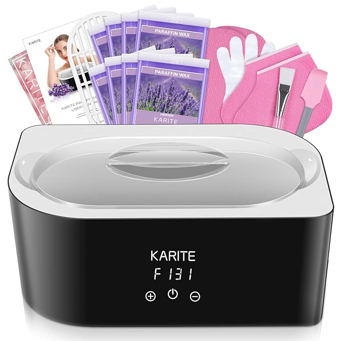 Paraffin Wax Machine for Hand and Feet - Karite Paraffin Wax Bath 4000ml Paraffin Wax Warmer Moisturizing Kit Auto-time and Keep Warm Paraffin Hand Wax Machine